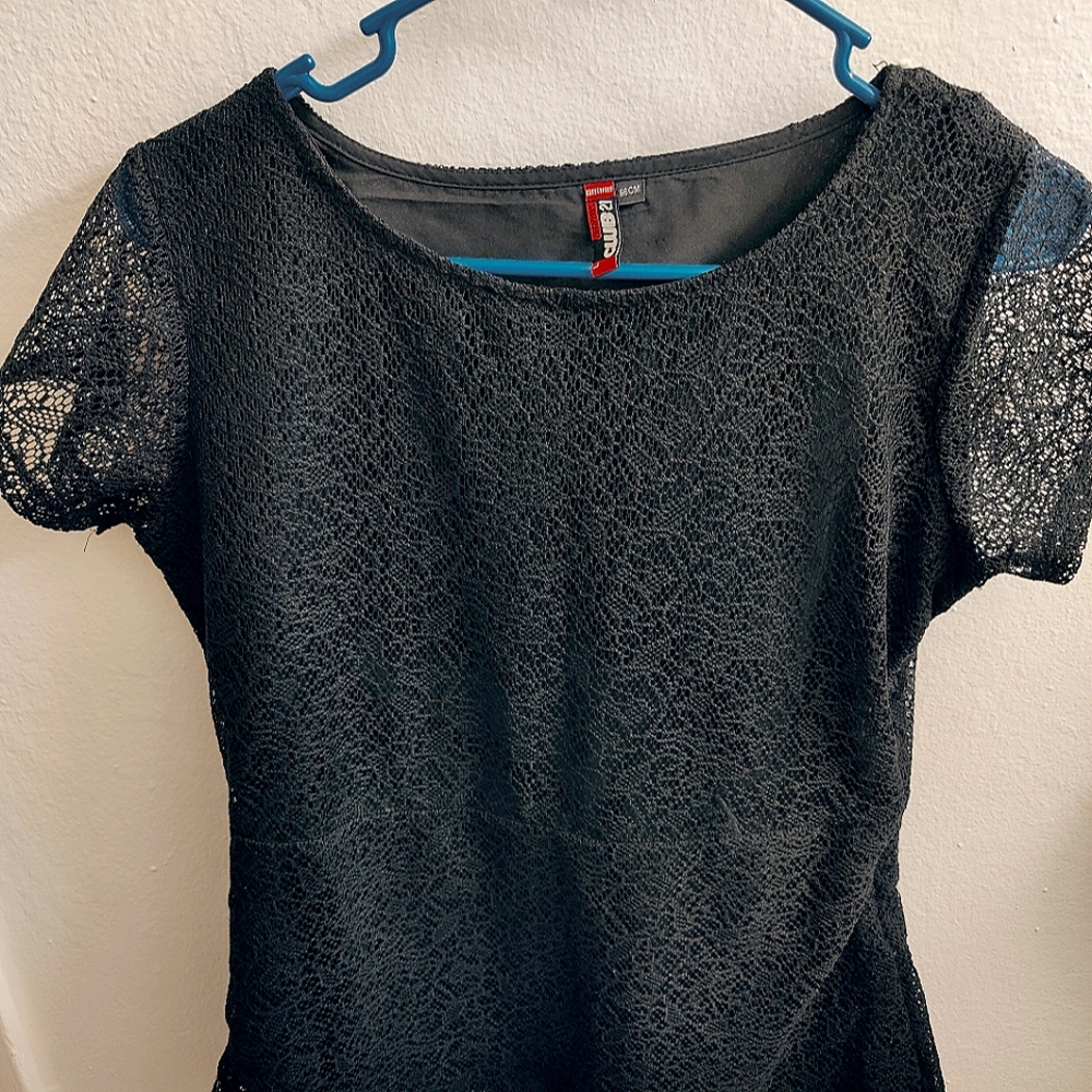 Black mesh top/ blouse. Size medium